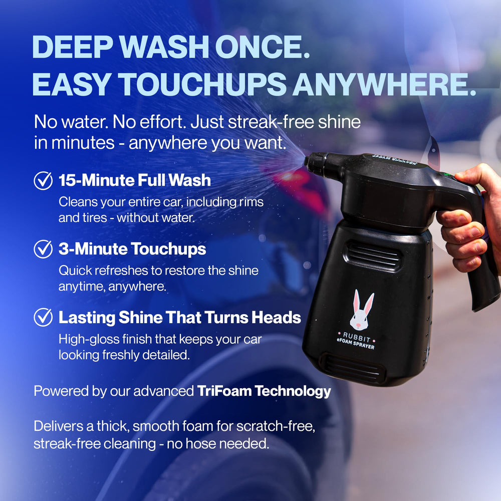 Compact kit stored in the trunk for on-the-go detailing.