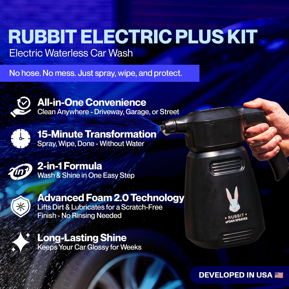Rubbit Foam 2.0 concentrate bottle lifting dirt safely.