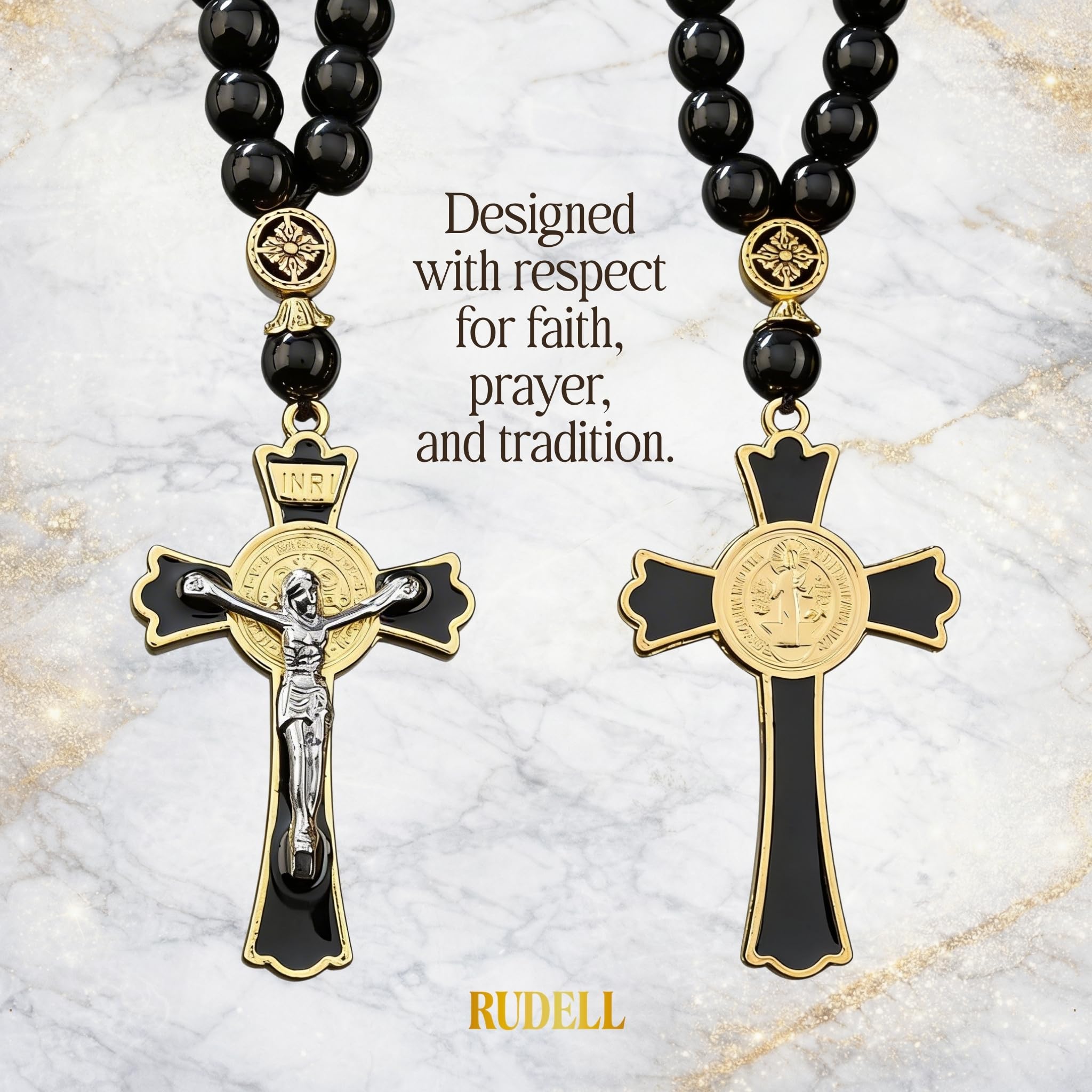 RUDELL Catholic gift rosary for car, a thoughtful keepsake for Christmas or confirmations.