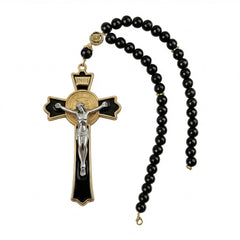 RUDELL Saint Benedict cross rosary for car use and devotion during commutes.