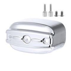 Close-up chrome finish on Rudyness cover shows durable aluminum construction