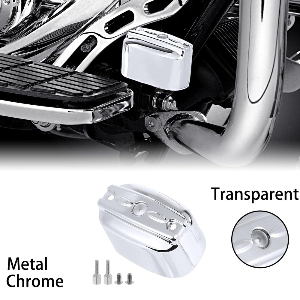 Harley Softail side view with Rudyness chrome cover for cohesive styling