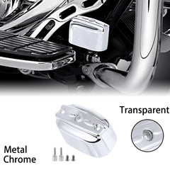 Harley Softail side view with Rudyness chrome cover for cohesive styling