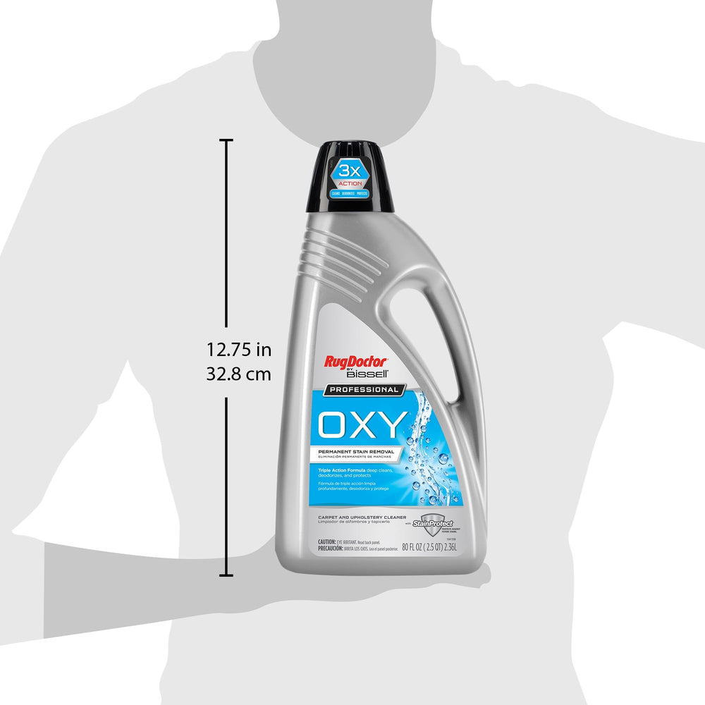Rug Doctor by BISSELL Oxy Deep Cleaner restores carpet appearance after cleaning.