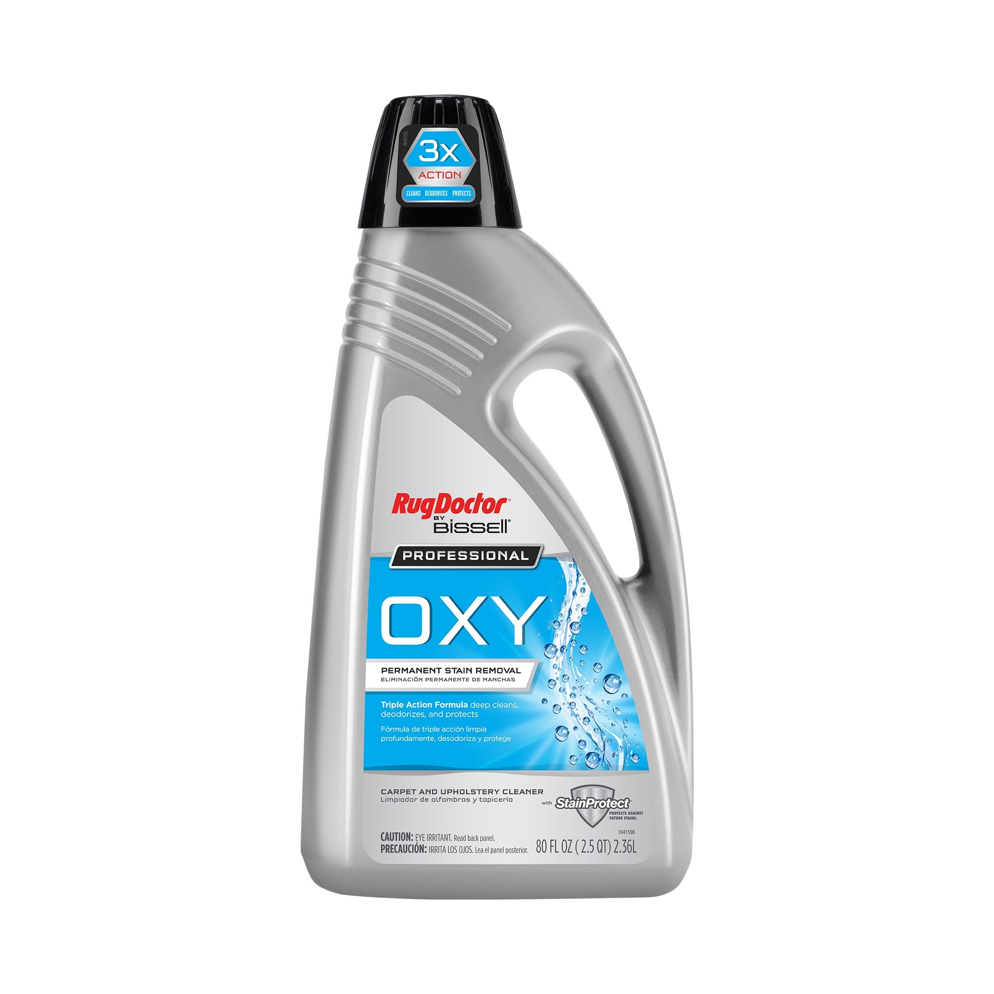 Rug Doctor by BISSELL Oxy Deep Cleaner bottle showing deep-clean action on tough stains.