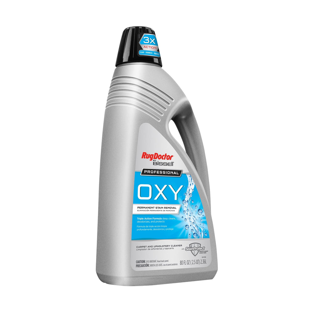Rug Doctor by BISSELL Oxy Deep Cleaner being poured to tackle odors from carpets.