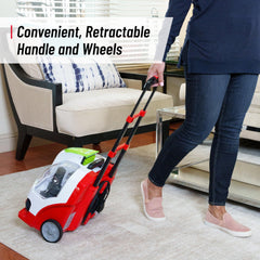 Rug Doctor Pet Portable Spot Cleaner dual-action pet tool removes hair and stains.