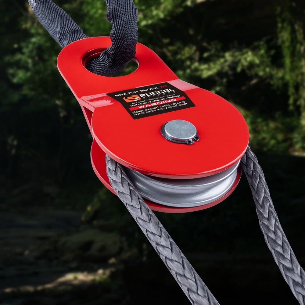 RUGCEL WINCH 10T maintenance-ready block with grease fitting for longevity.