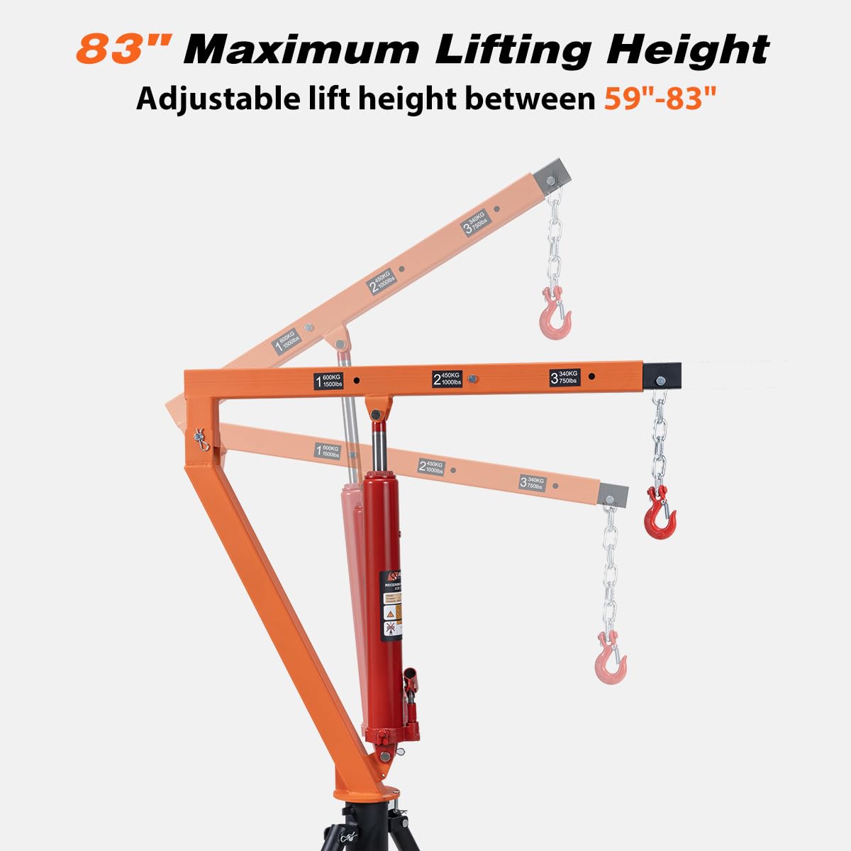 Rugcel Winch 360° rotation base enables flexible placement of loads