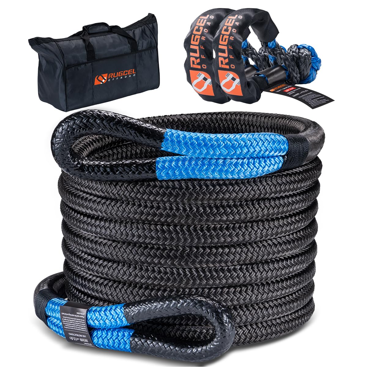 RUGCEL WINCH kinetic recovery rope in action for durable off-road pulls.
