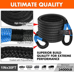 RUGCEL WINCH line damper reduces shock during winching operations.