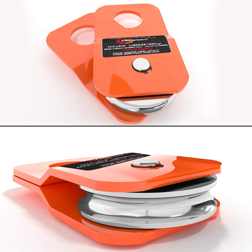 RUGCEL WINCH reinforced pulley—sturdy stainless steel for long-lasting performance.