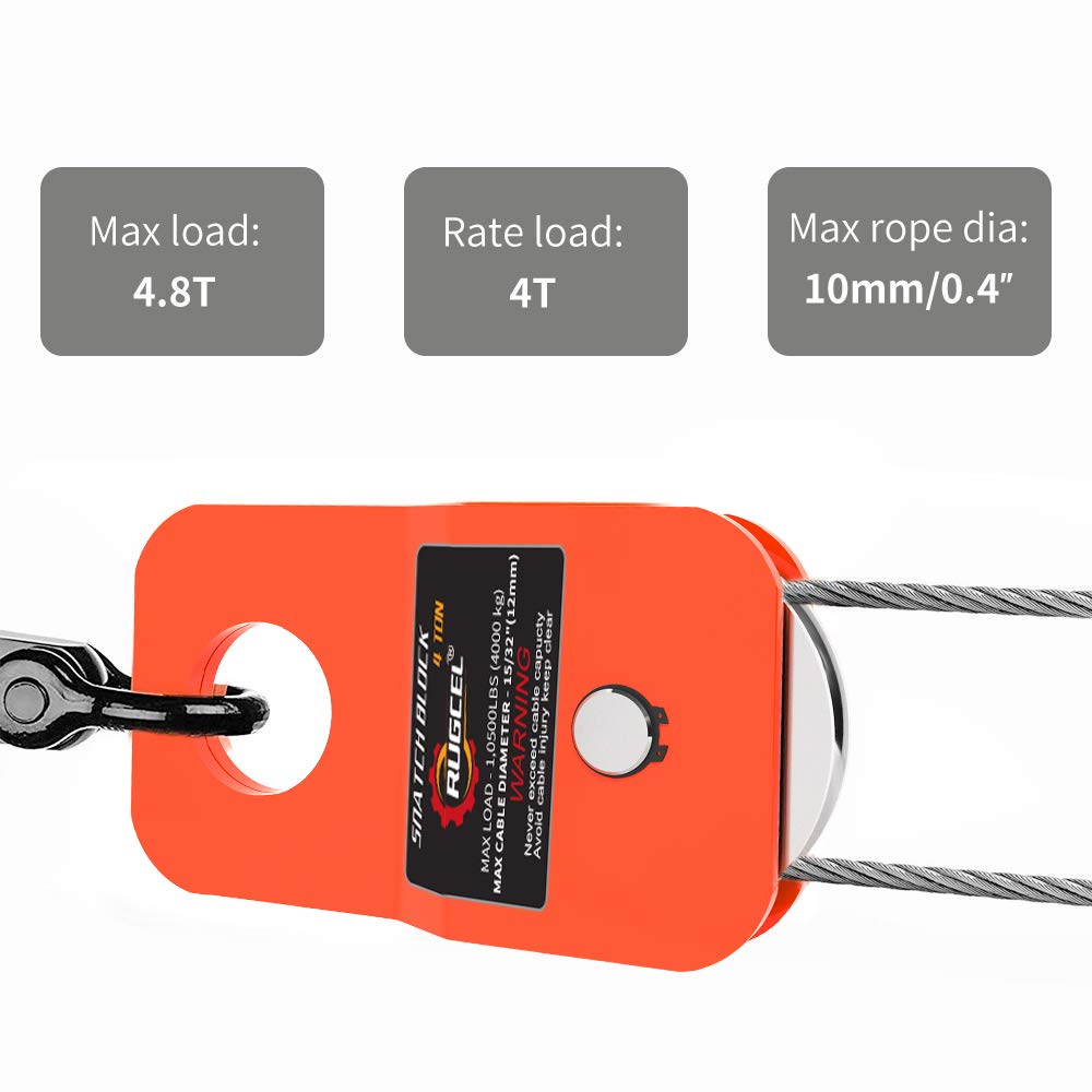 RUGCEL WINCH soft shackles and D-ring compatibility—versatile setup options.