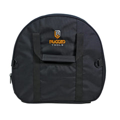 Rugged Tools cable bag with full-zip closure keeps cables securely stored.