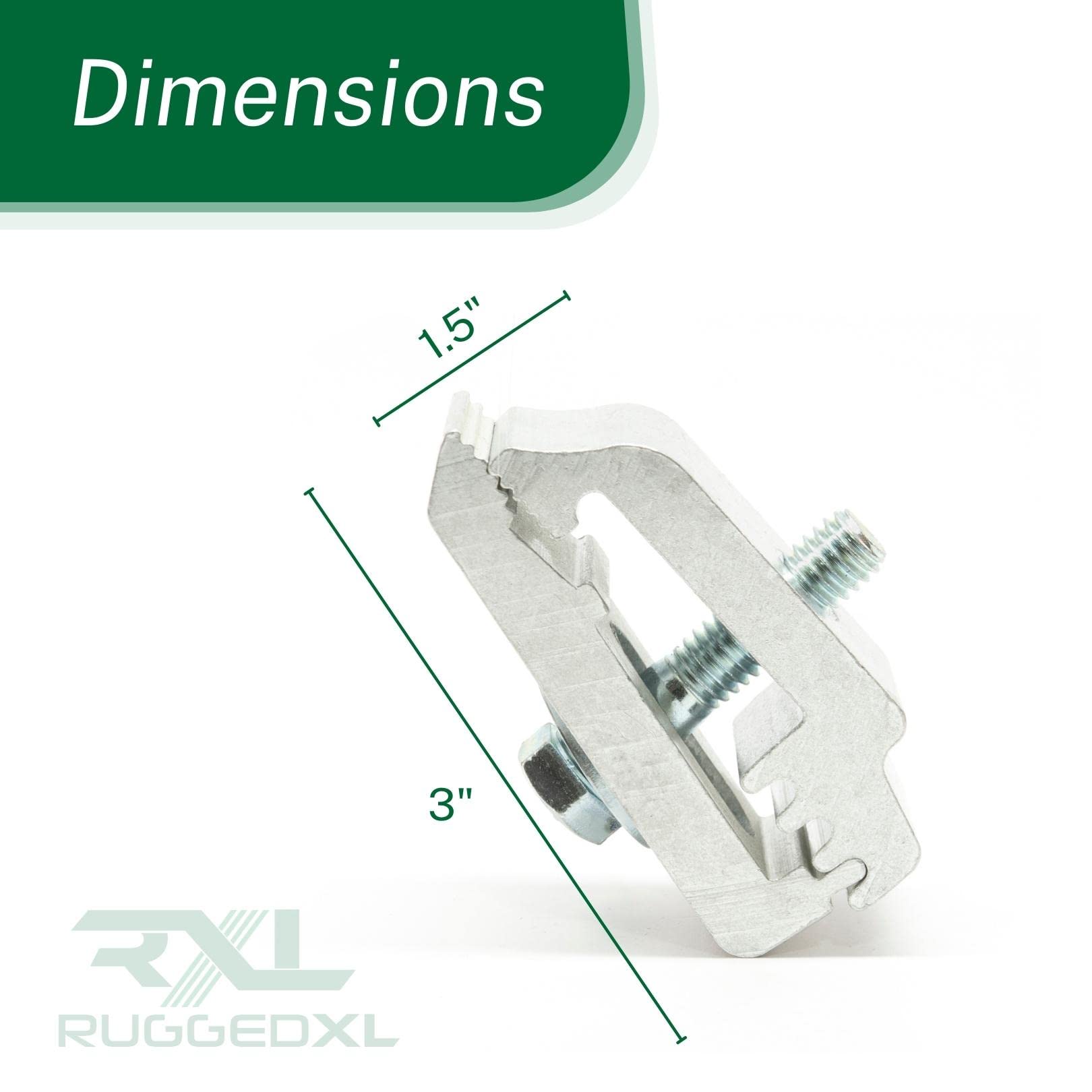 RuggedXL Low Pro clamps in aluminum for exterior use and camper-shell security