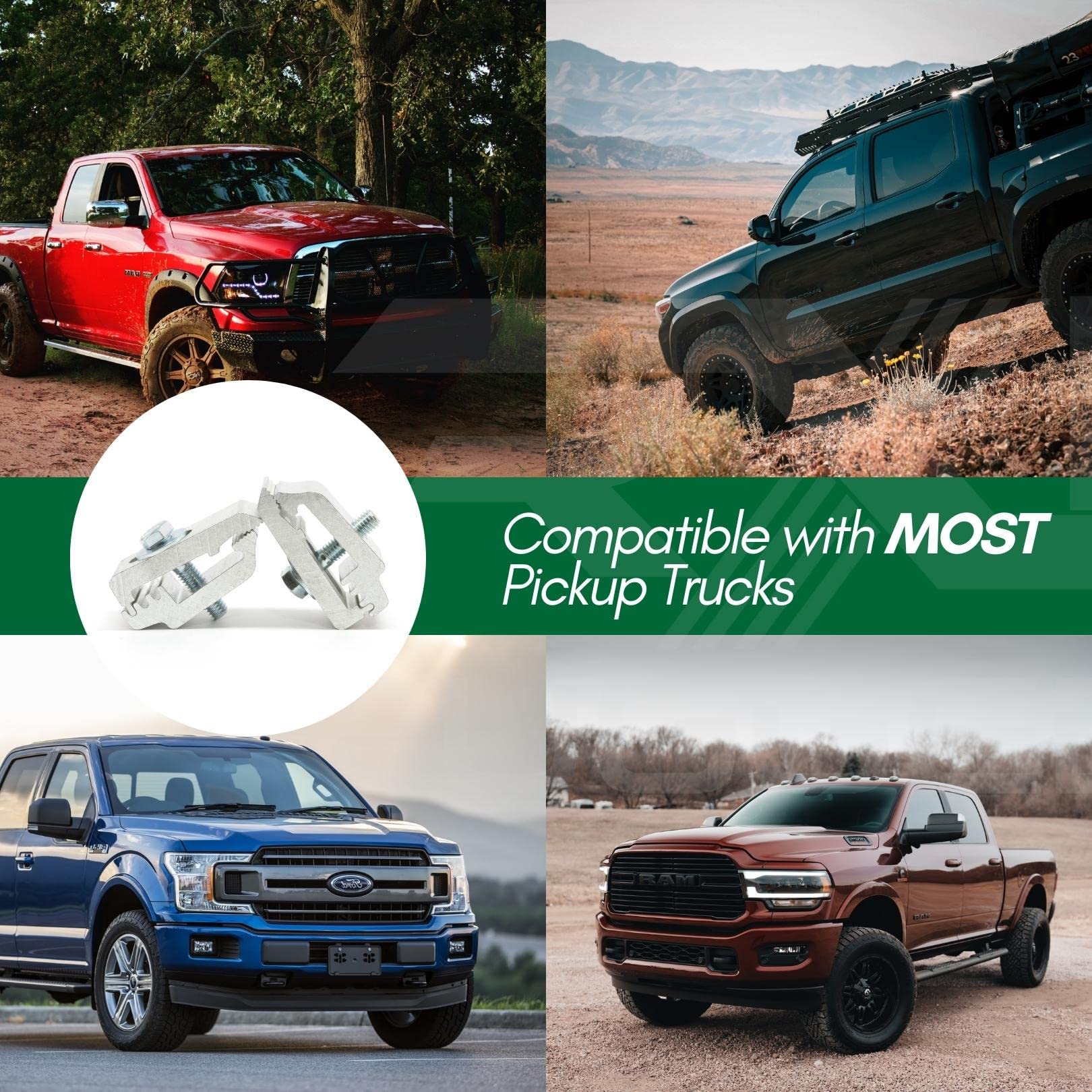 RuggedXL Low Pro aluminum clamps offer corrosion resistance for durability