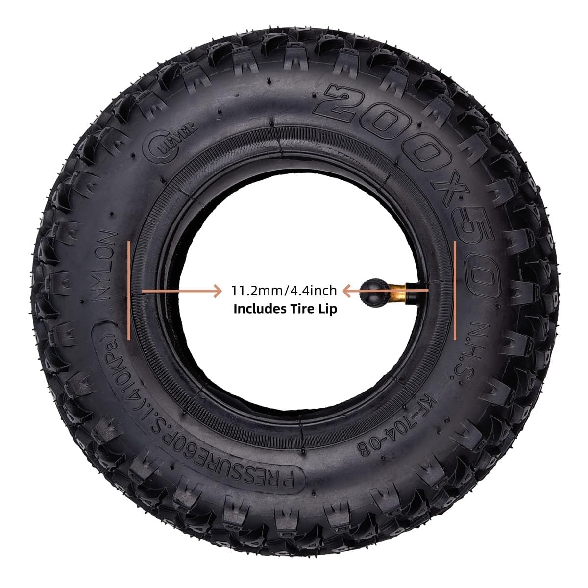 RUHUO 200x50 inner tube with strong air retention for smoother rides