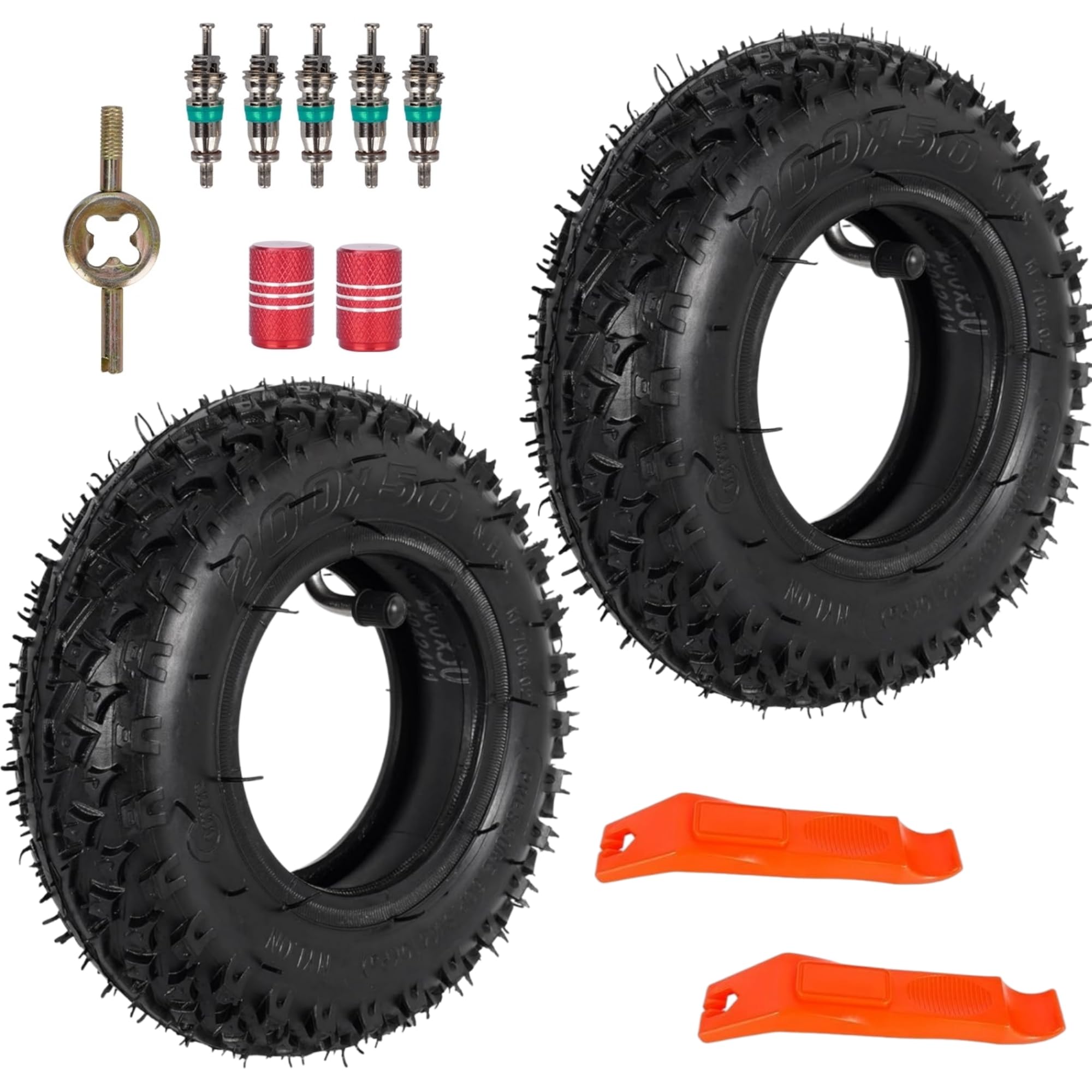 RUHUO 200x50 knobby tire for RZ scooters improves grip on rough terrain