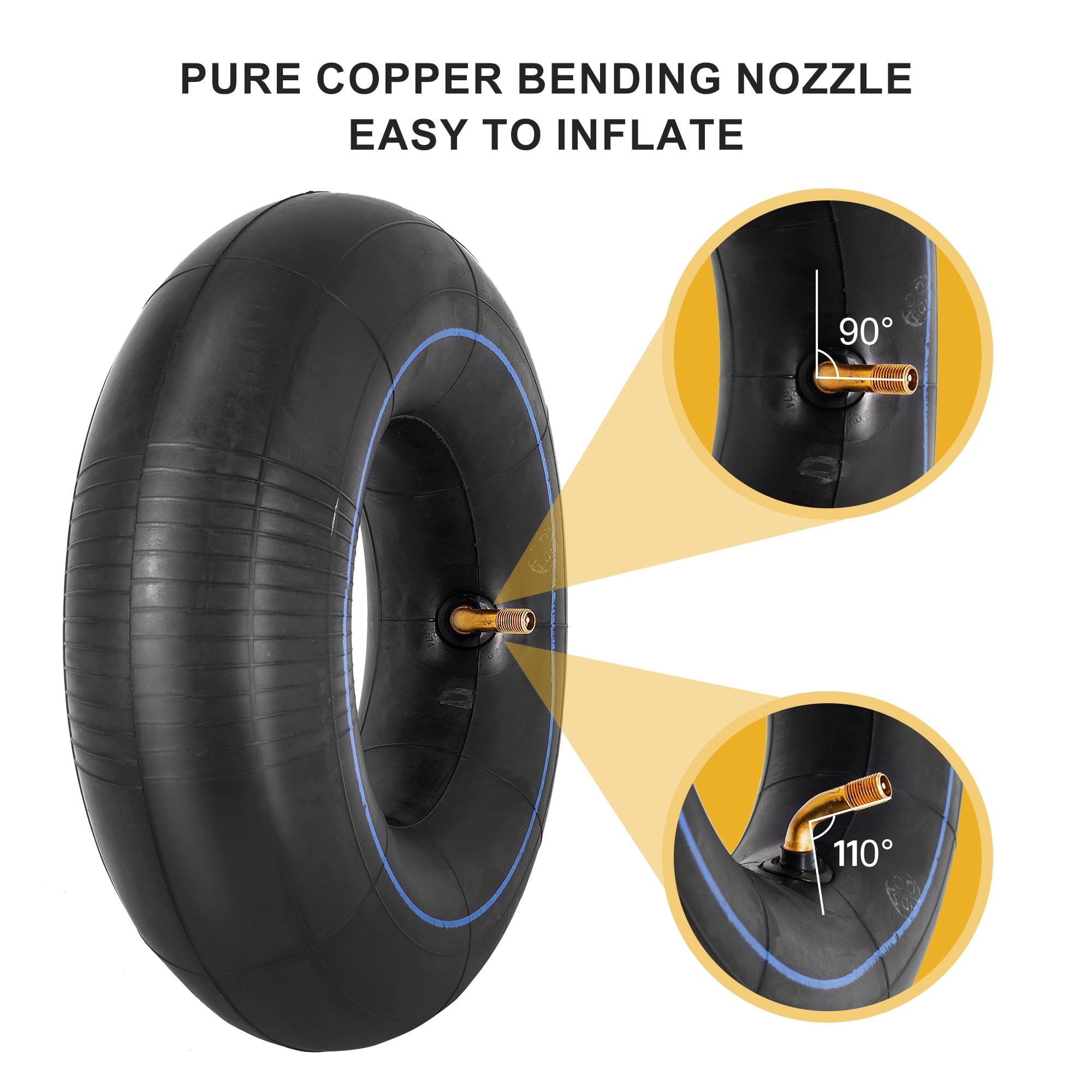 RUHUO 4.10-4 inner tube compatible with mower tires and handcarts.