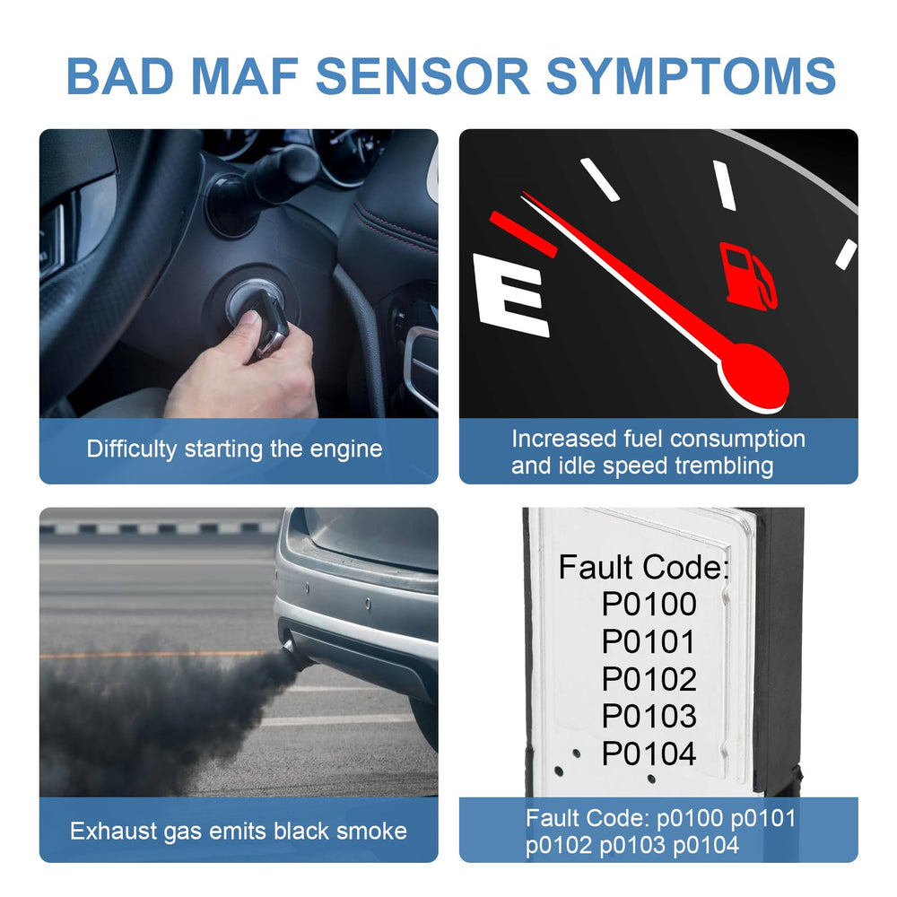 RUIANOMG MAF sensor packaging label lists compatible GM models.
