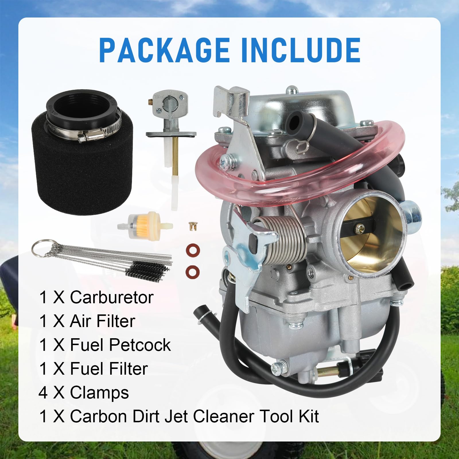 RUIANOMG fuel petcock for Kawasaki Bayou 300 ensures steady fuel flow and easy maintenance.
