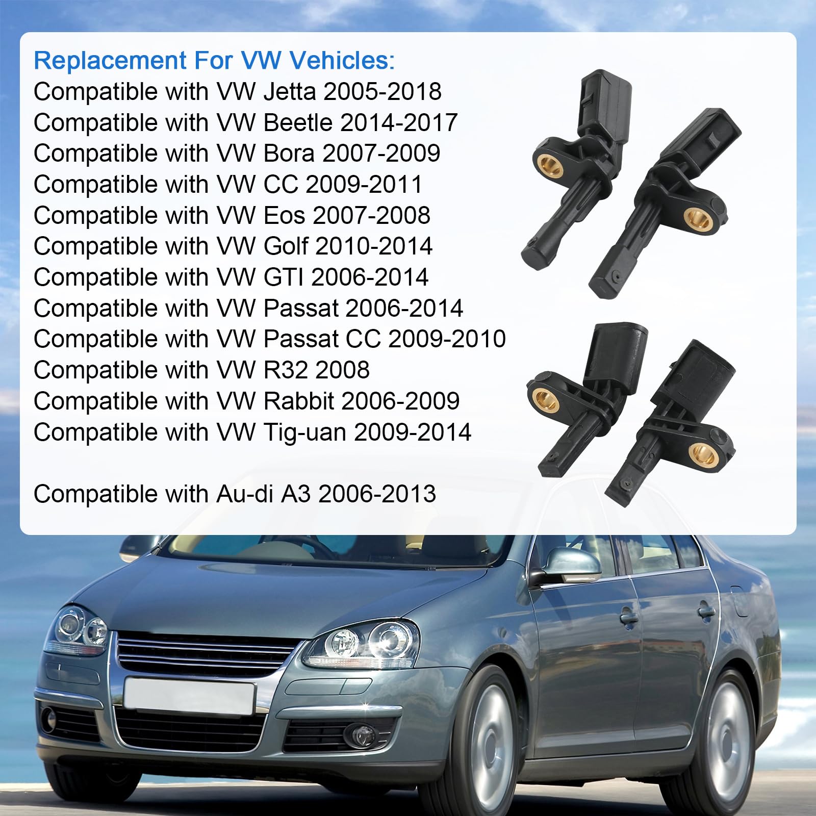 RUIANOMG ABS speed sensor front right provides consistent wheel speed readings