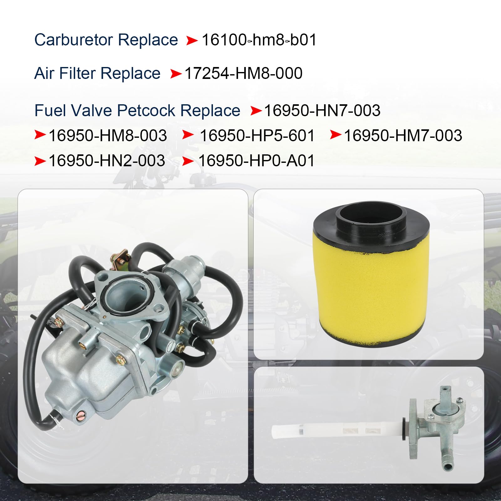 RUIANOMG air filter for TRX250 Recon keeps intake clean and efficient