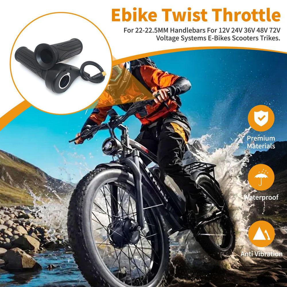 RUIDELI ABS rubber anti-slip texture reduces hand fatigue on long rides.