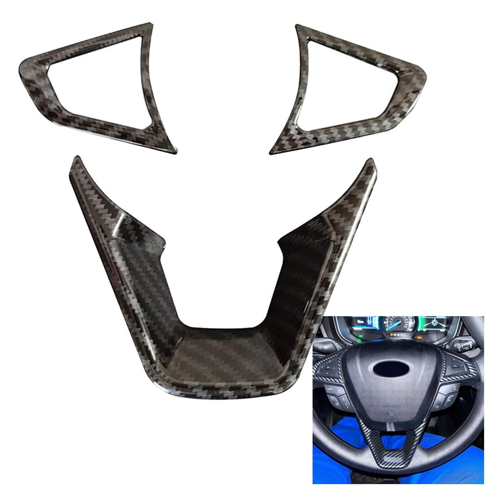Ruihe 3pcs carbon fiber steering wheel cover packaging shows premium finish and kit contents