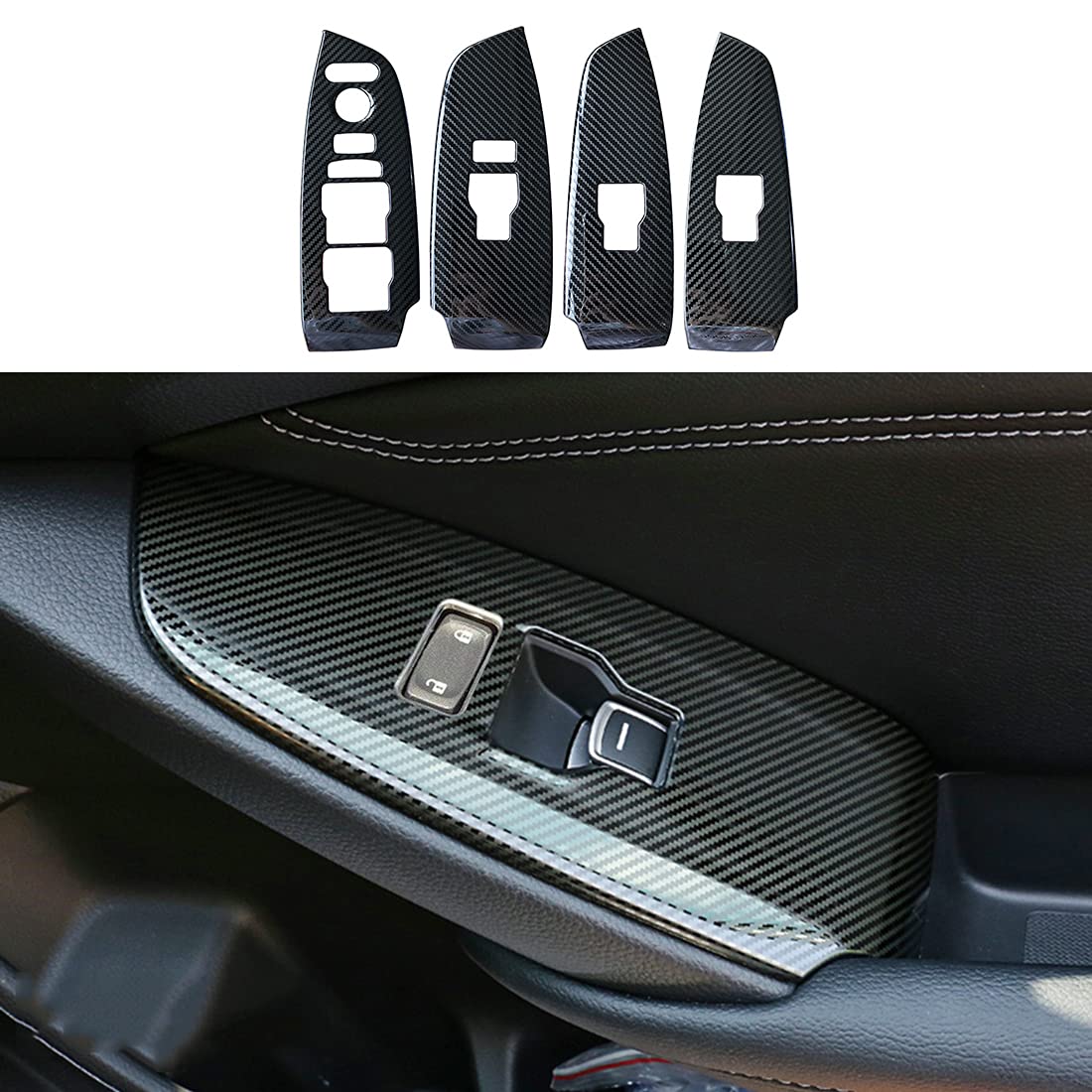 RUIHE carbon fiber door panel cover enhances interior style with a seamless fit.