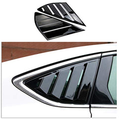 Ruihe rear louvers for Ford Fusion on car side profile with shiny black finish.