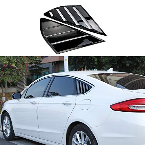 Ruihe rear louvers installed on Ford Fusion for a sportier look from the side.