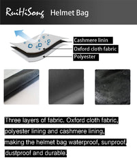 RuiHiSong helmet bag 600D polyester and wool lining for durability