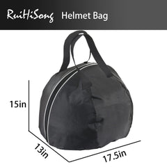 RuiHiSong helmet bag silver piping adds stylish detail for riders