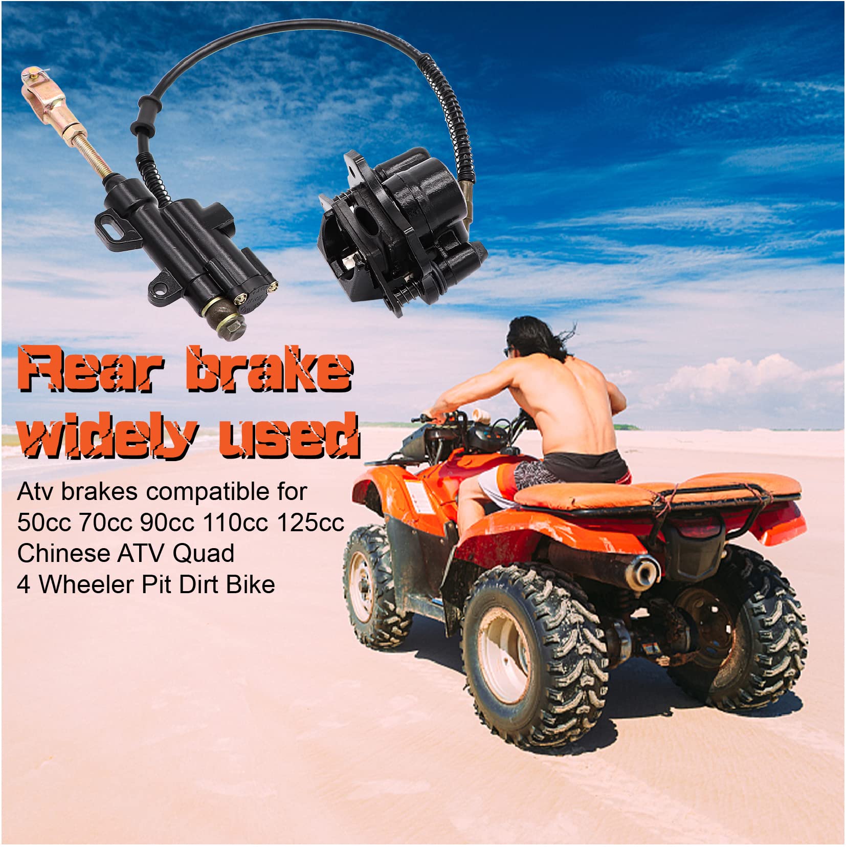 Mounts on 110cc to 125cc ATVs for versatile compatibility.