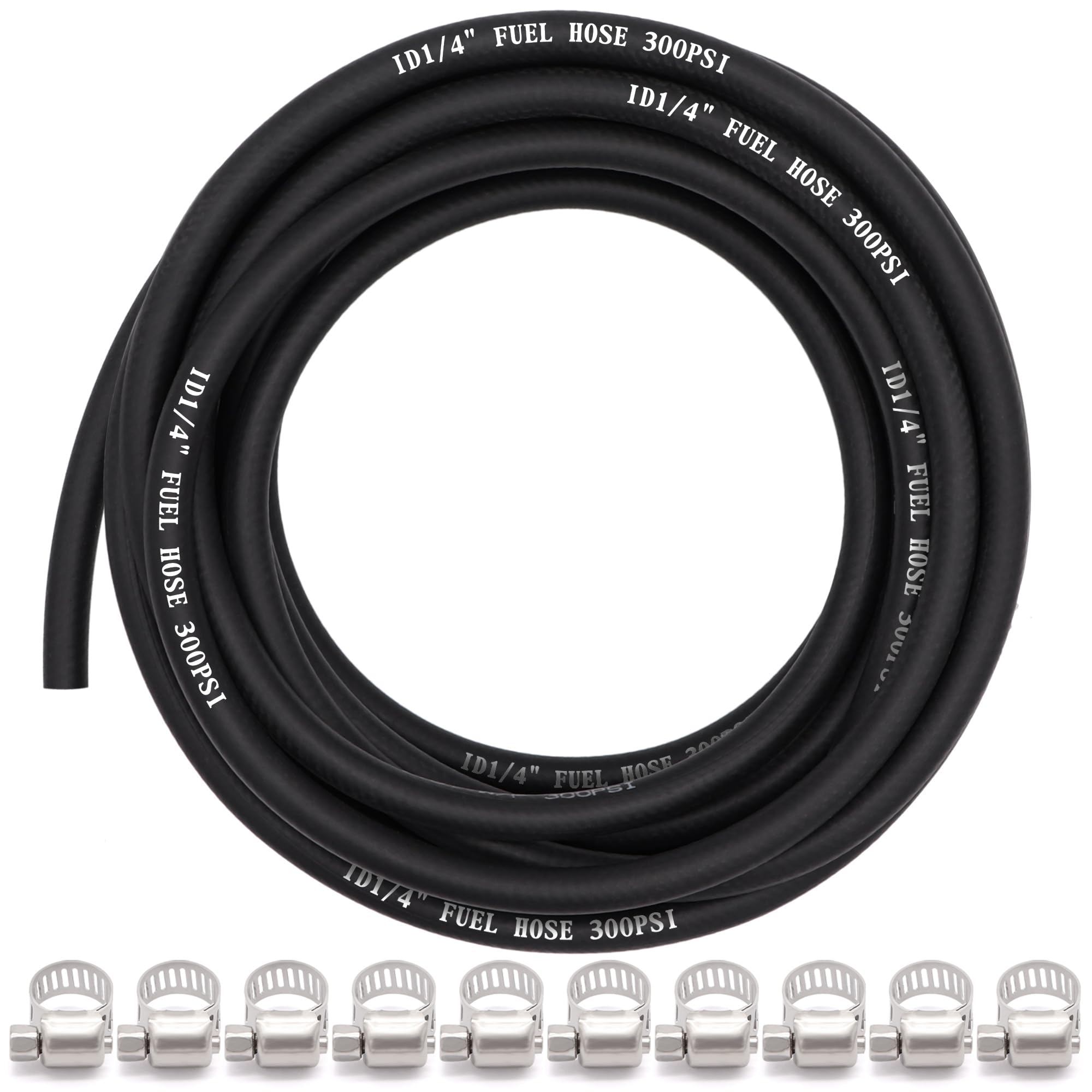 Ruikarhop 1/4 inch fuel hose with push-lock ends for secure connections.