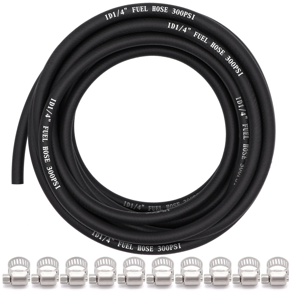 Ruikarhop 1/4 inch fuel hose with push-lock ends for secure connections.