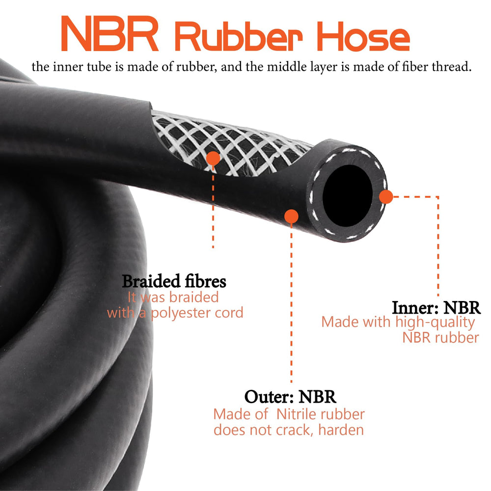 Ruikarhop NBR rubber hose close-up showing durable construction