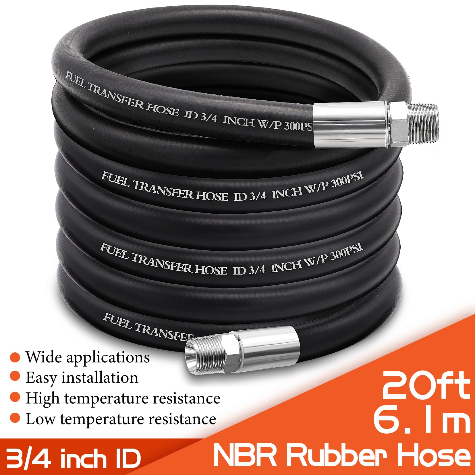 Ruikarhop PVC and nitrile outer layer resists wear in outdoor fueling