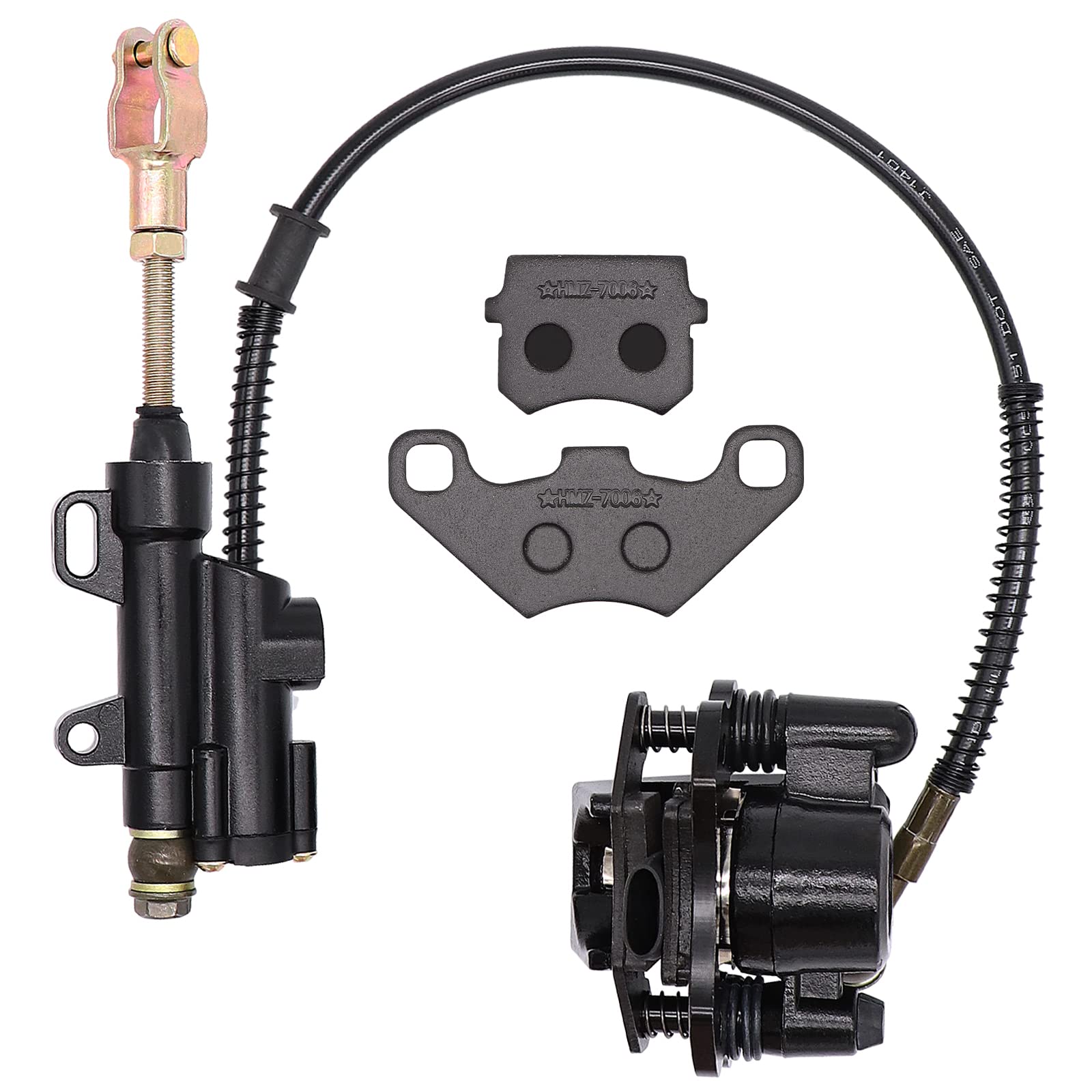 Ruikarhop rear brake master cylinder installed on a 50-125cc ATV for improved braking control.