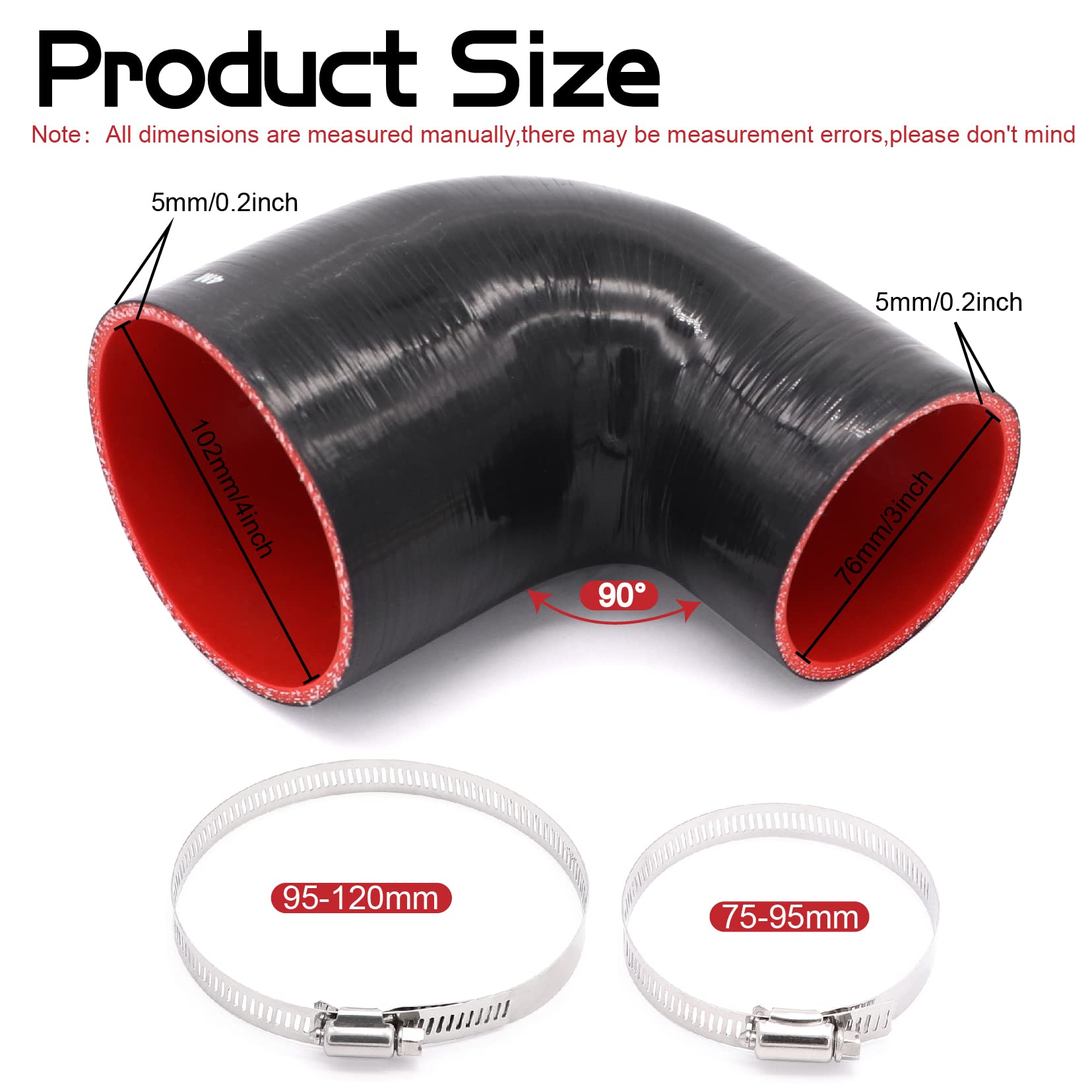Ruikarhop silicone hose for turbochargers and intercooler piping across applications.