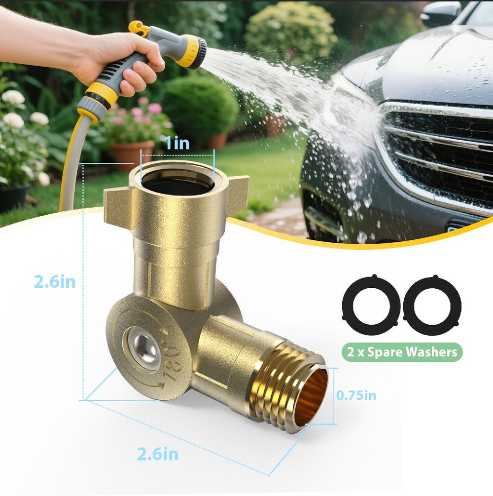 RUILIXIN brass hose adapter with 3/4-in fittings for smooth watering.