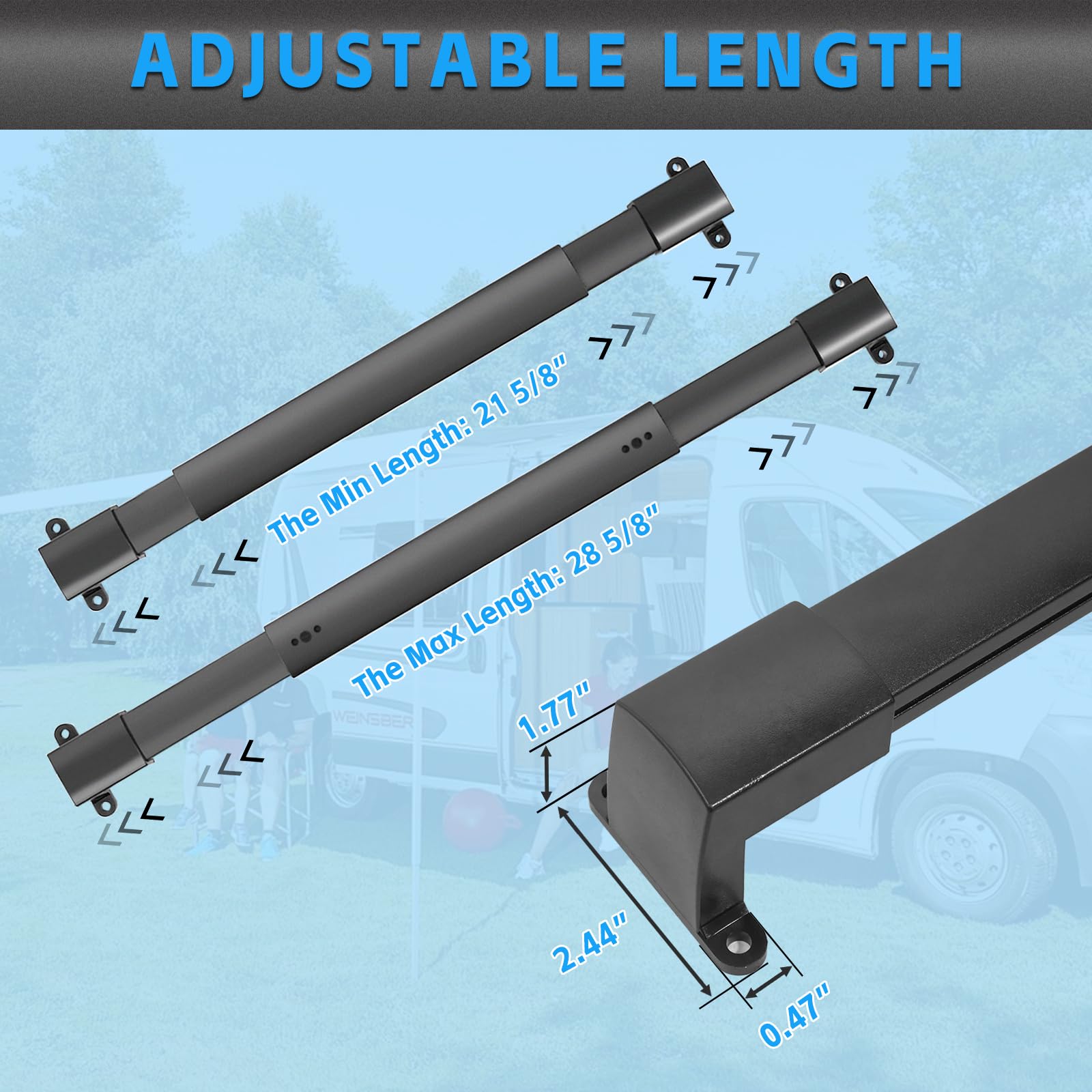 RUILIXIN comfortable center grip ensures secure handling during travel.
