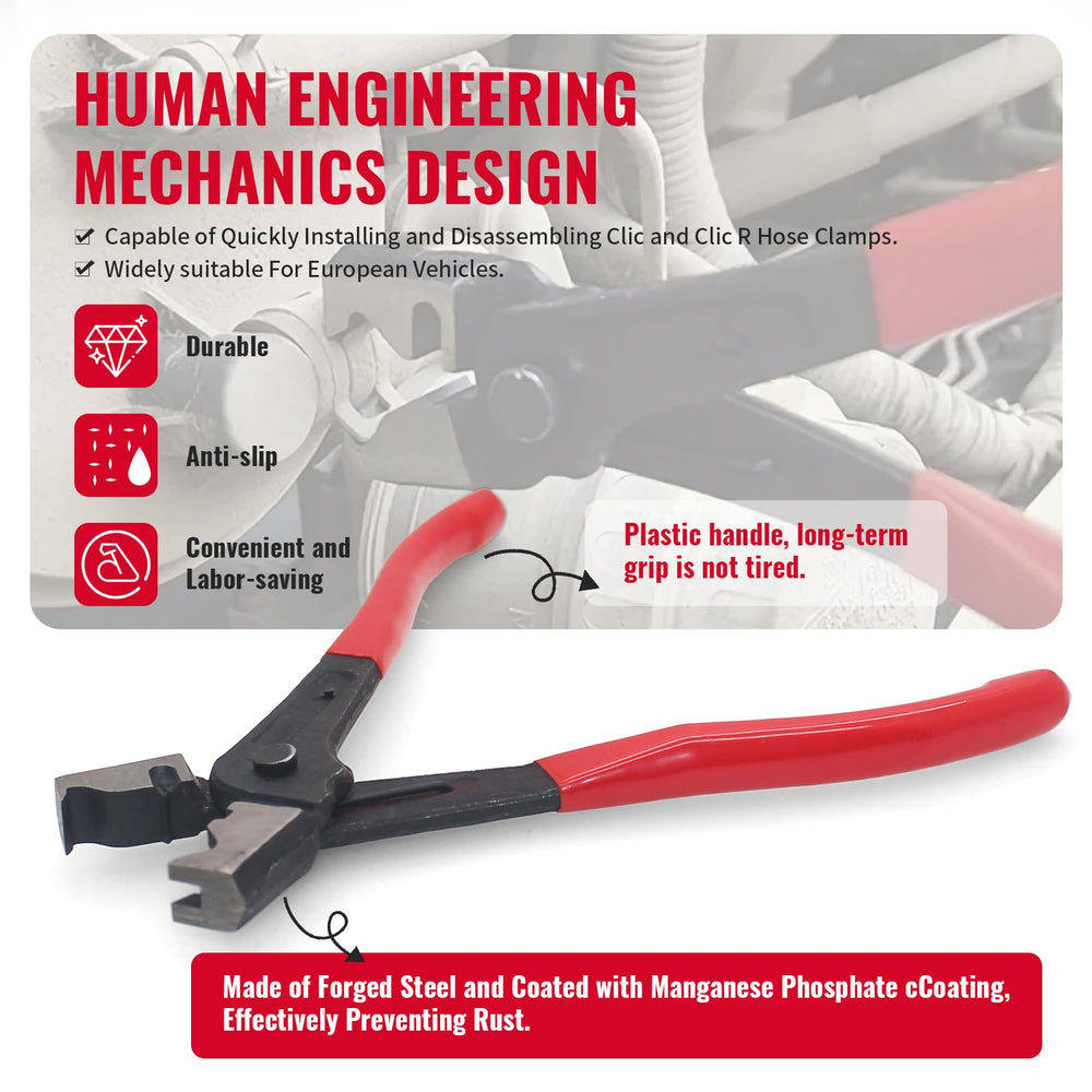 RUITONDA clic-r pliers feature a rotatable tip for versatile clamping.