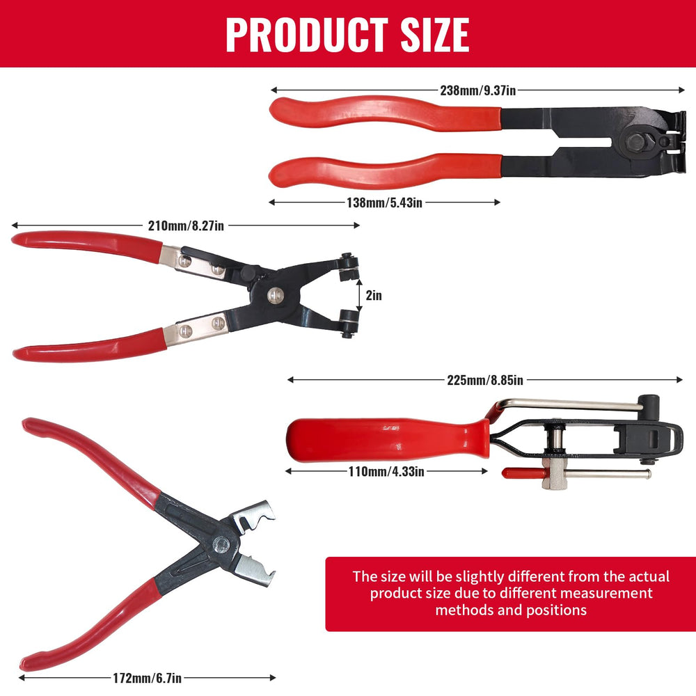 RUITONDA clamp tool suits multiple vehicle clamps and hoses.