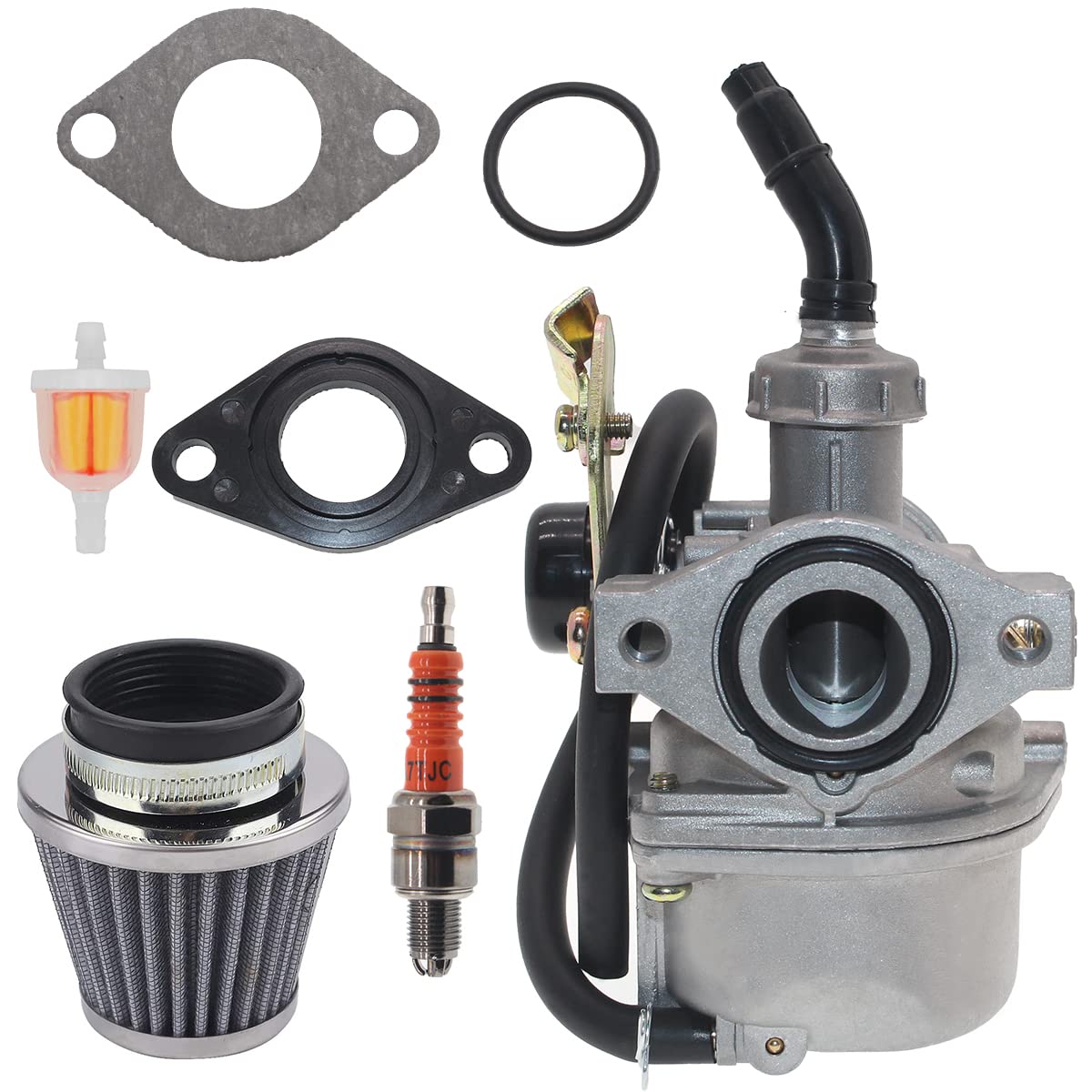 RUITONDA PZ19 carburetor front view shows compact design for easy installation.