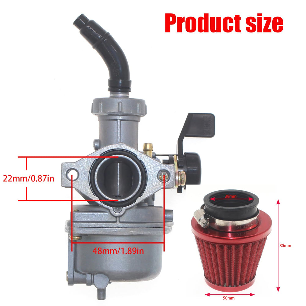 RUITONDA PZ22 carburetor installation on TaoTao DB14 DB24 for improved fuel delivery