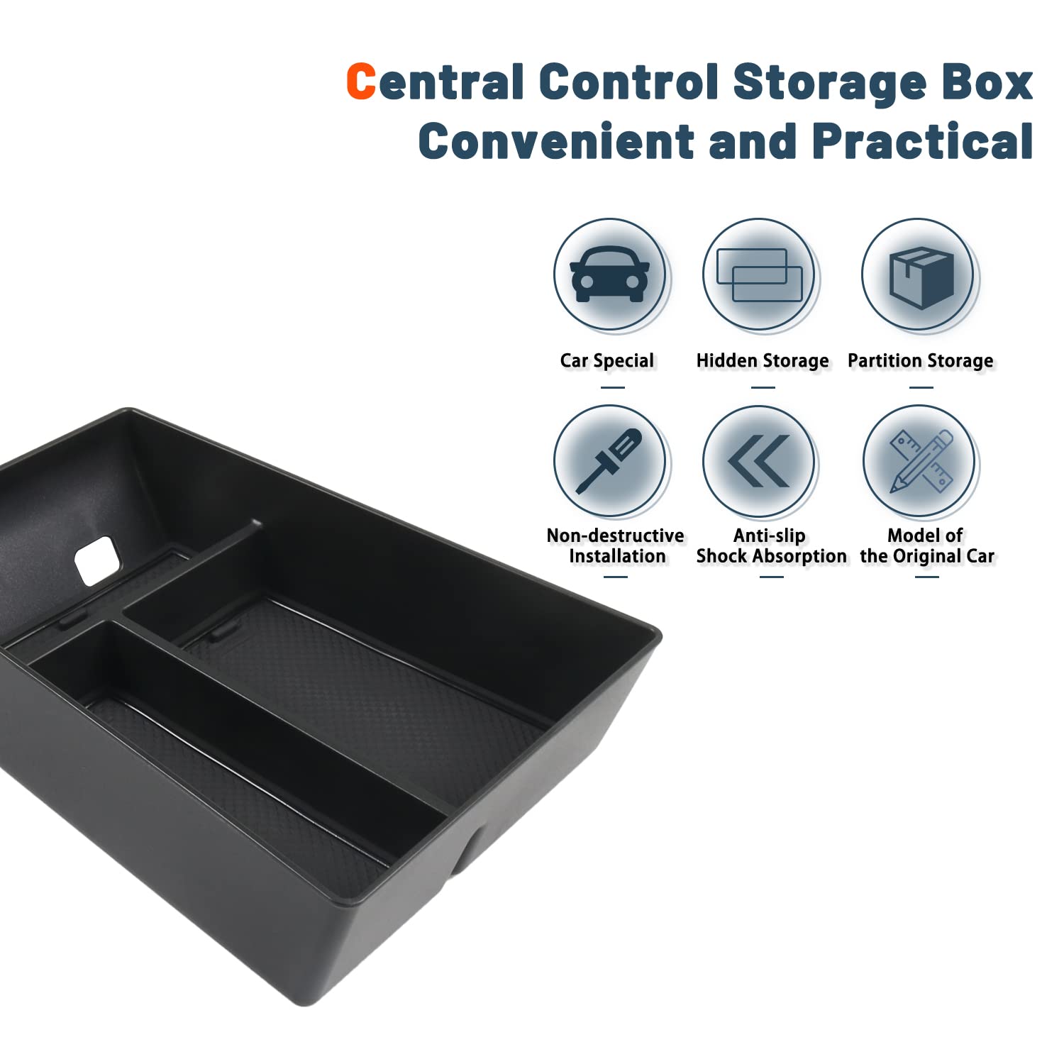 Ruiya coin and pen slot enhances organization in the BMW X5/X6/X7 interior.