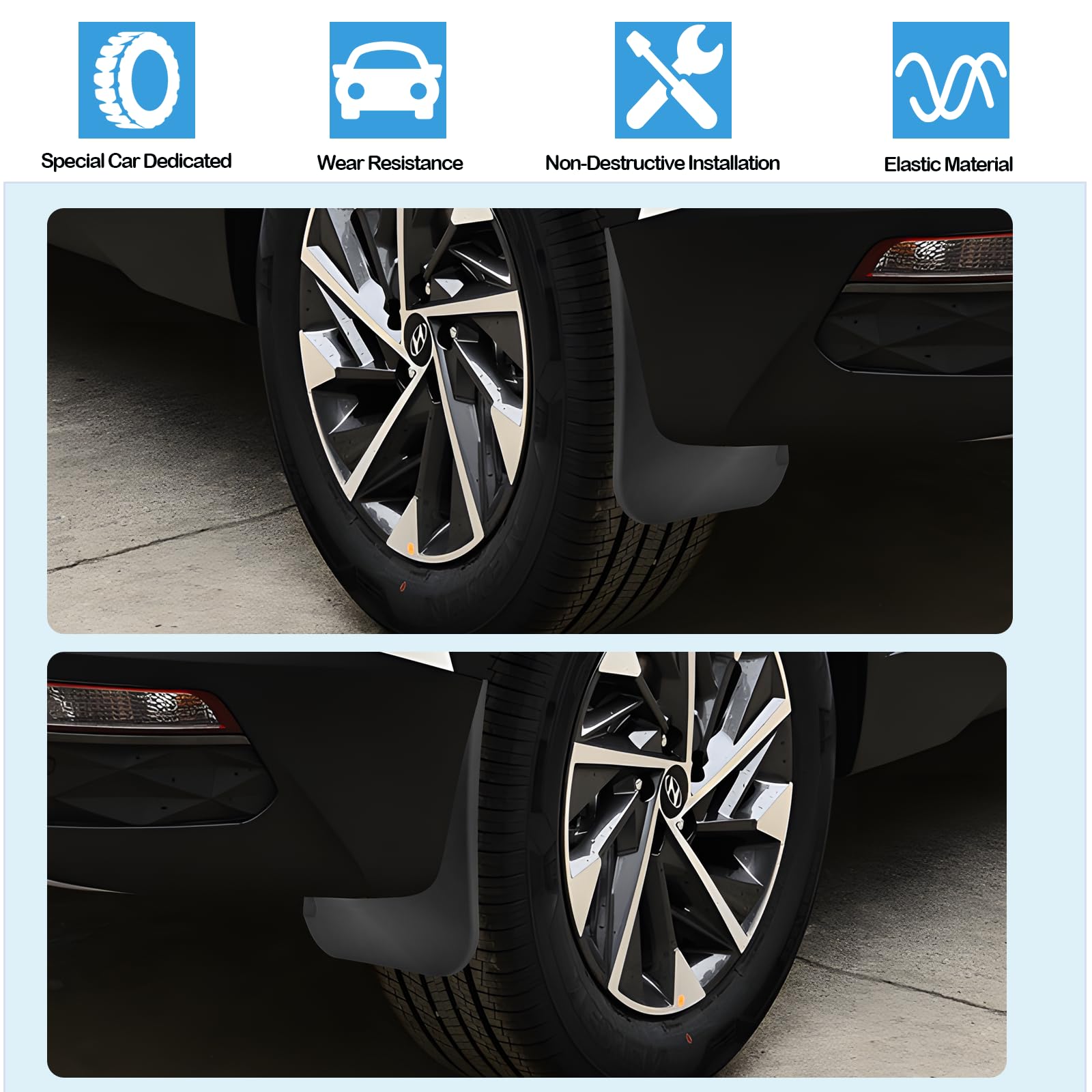 Ruiya Tucson front right mud flap shields wheel well from spray