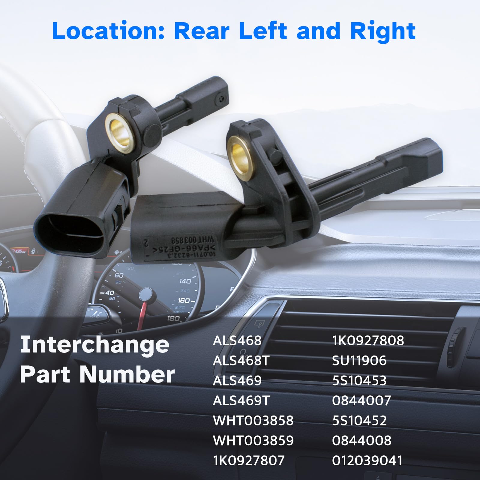 Ruizure ABS sensor durable construction withstands road conditions for long-lasting performance.